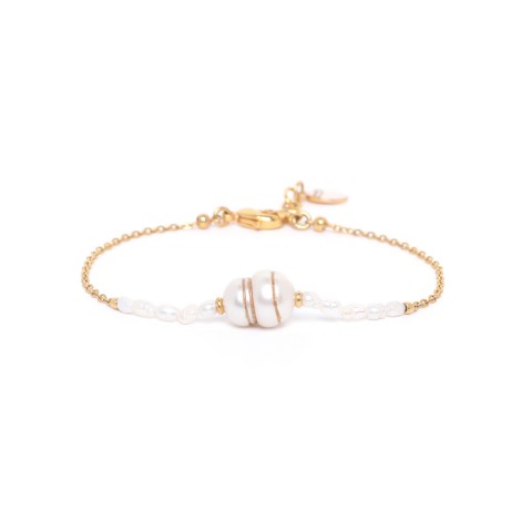 Браслет из золотого перламутра и жемчуга 13--33462